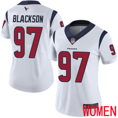 Houston Texans Limited White Women Angelo Blackson Road Jersey NFL Football #97 Vapor Untouchable->women nfl jersey->Women Jersey